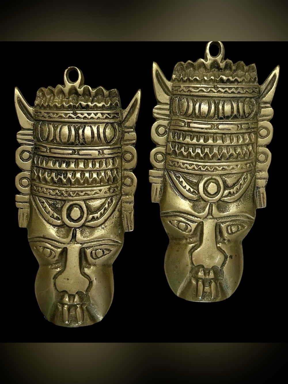 Brass Bohemian Aztec Myan Wall Hangings Decor
